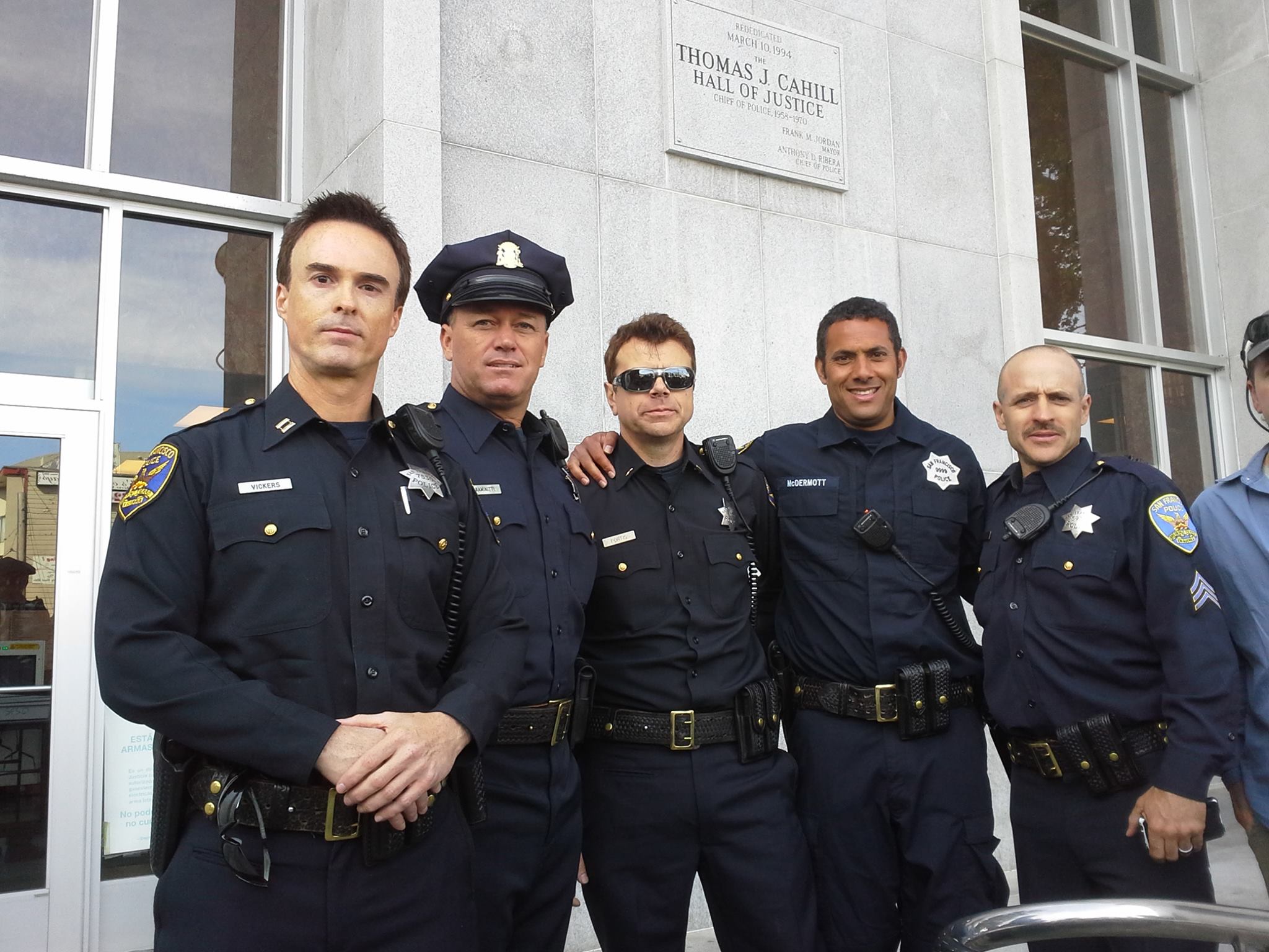 David L. Schormann (left) on set of 