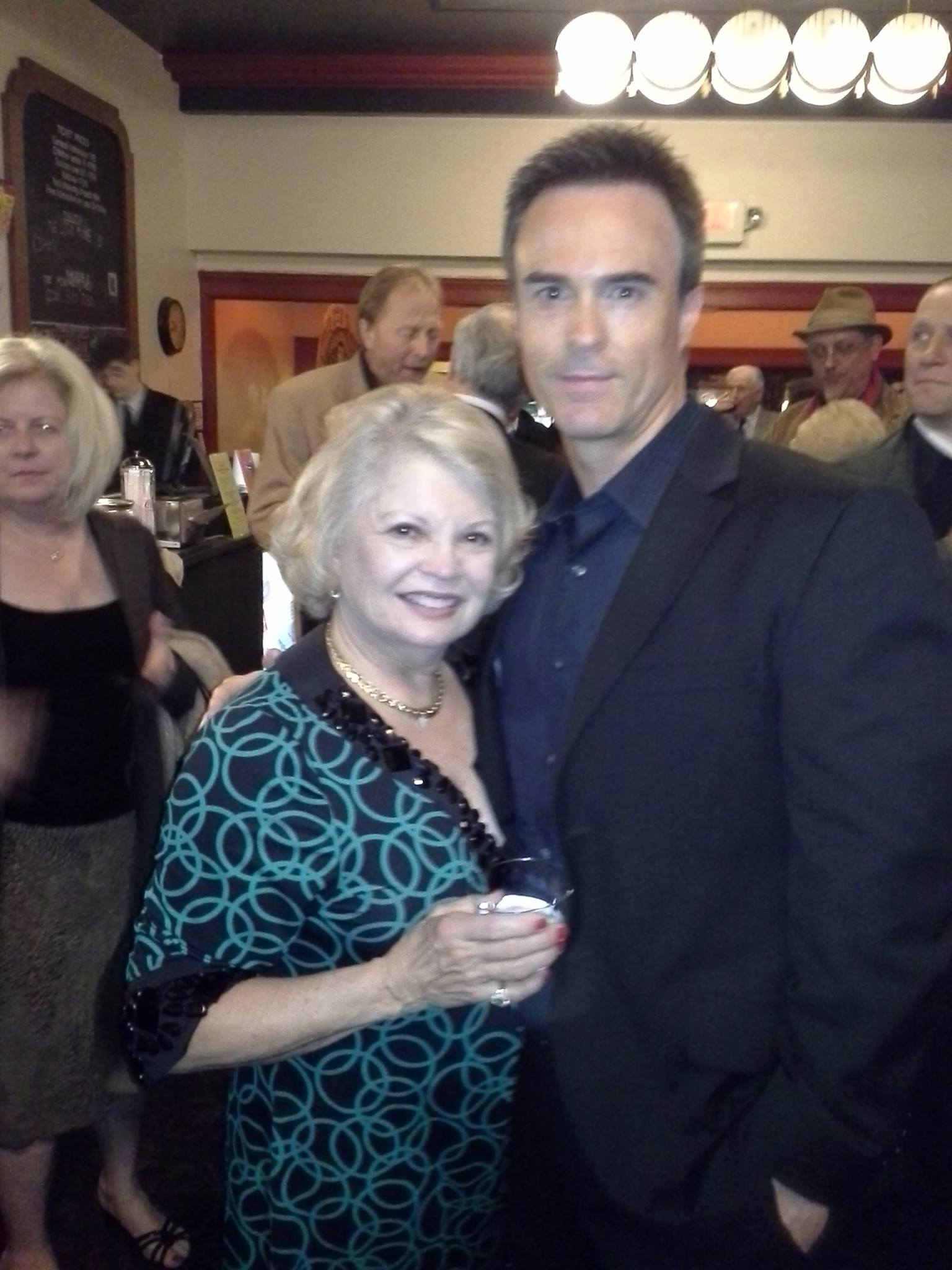 David L. Schormann and Kathy Garver at the premiere of Mom, Murder & Me (2014)