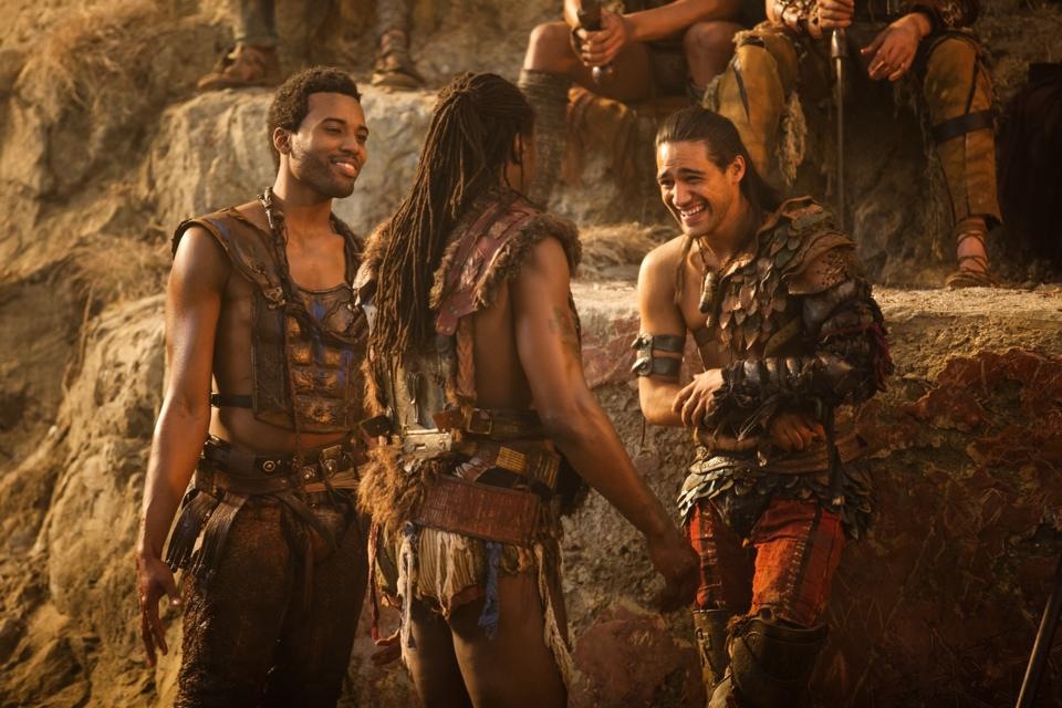 Spartacus: War Of The Damned (2013) TV Series. Myself, and Pana Hema-Taylor (Nasir)