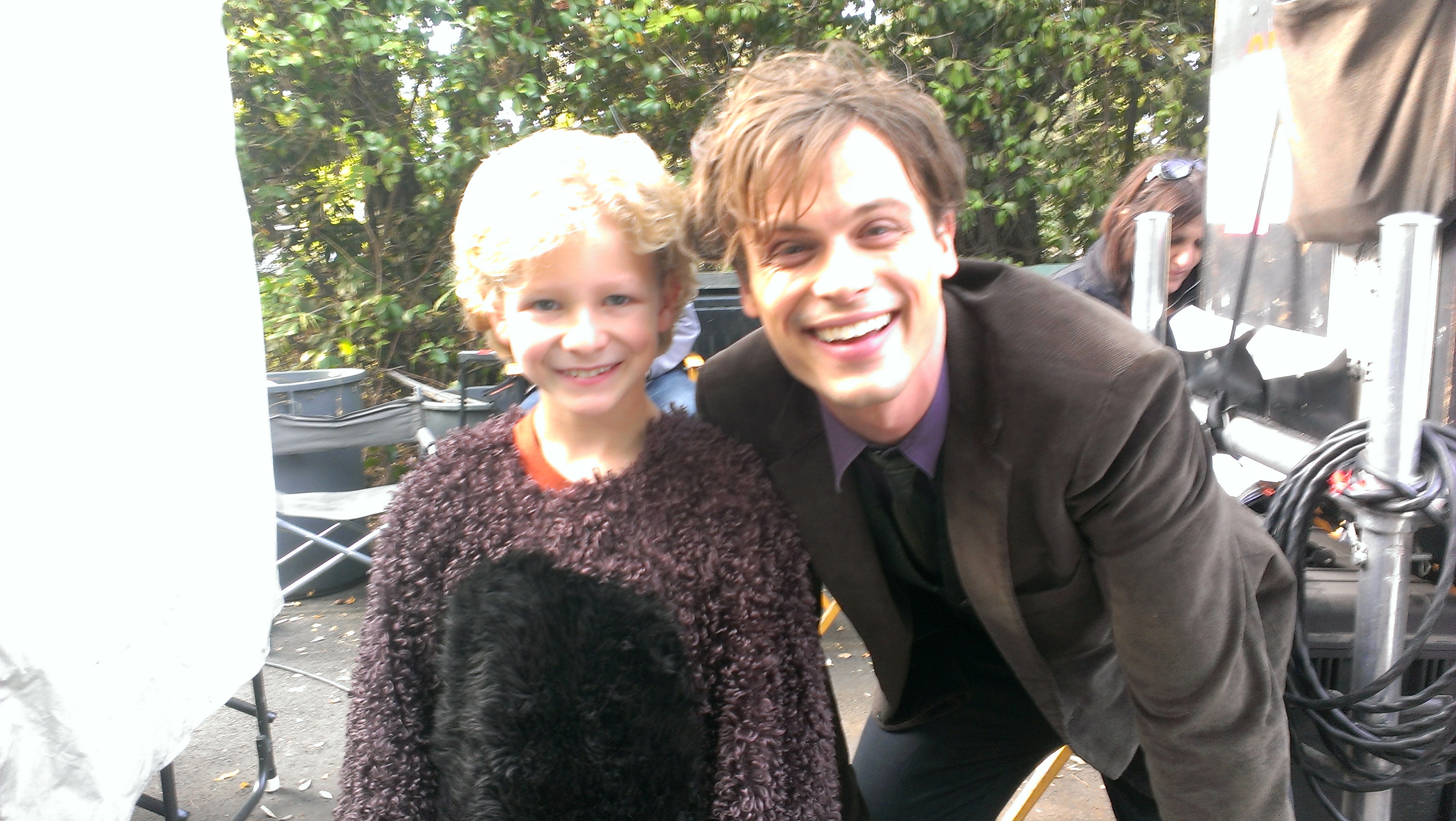 Marcus & Matthew Gray Gubler on set at Criminal Minds