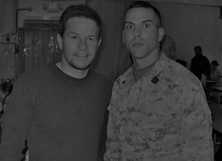 Returned from a combat mission and then had dinner with Mark Wahlberg (Great Guy)
