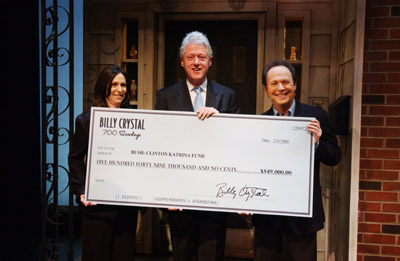 Billy Crystal, Bill Clinton and Janice Crystal