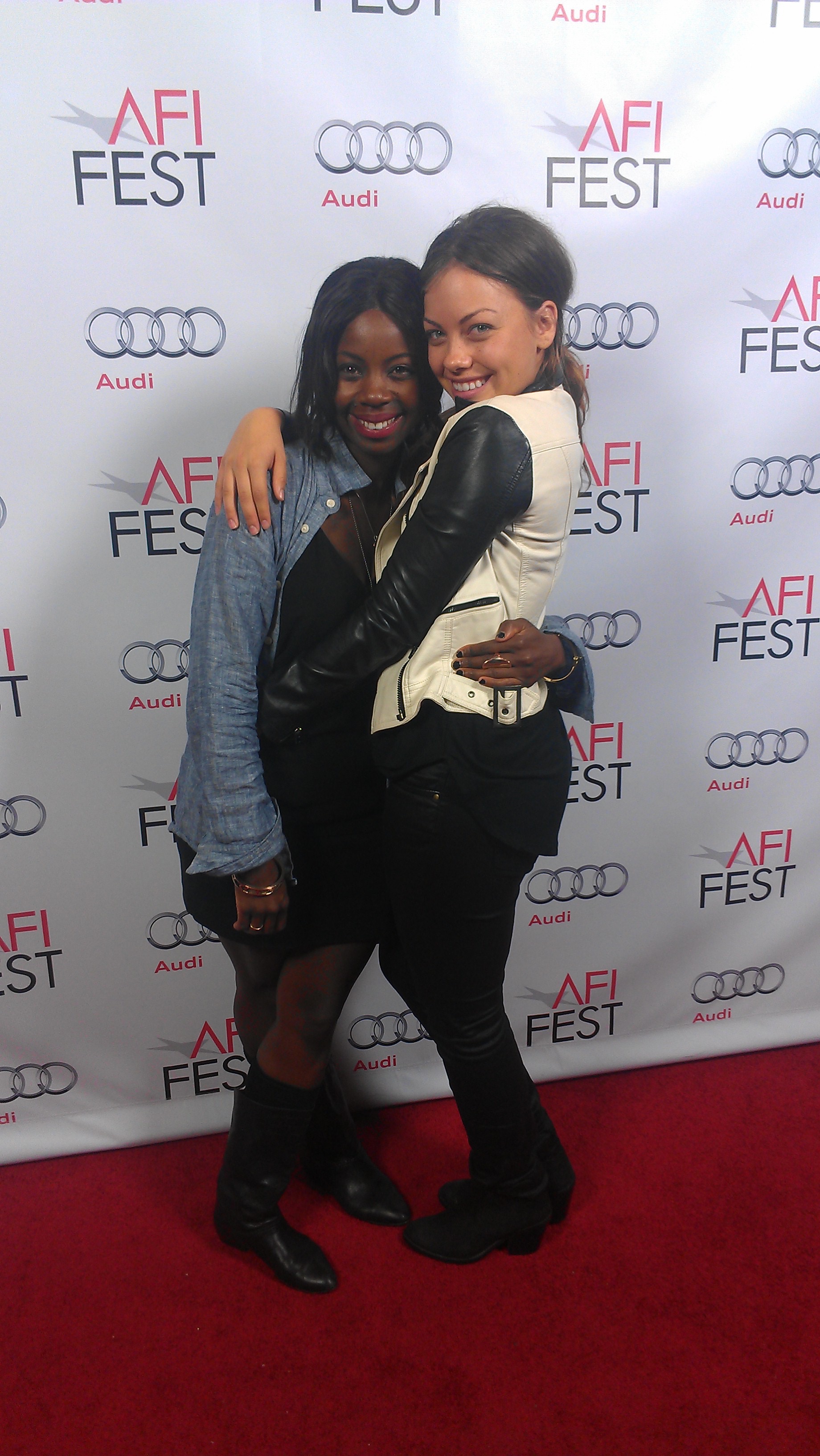 Brittaney Morrison and actor Ratidzo Mambo at AFI Fest