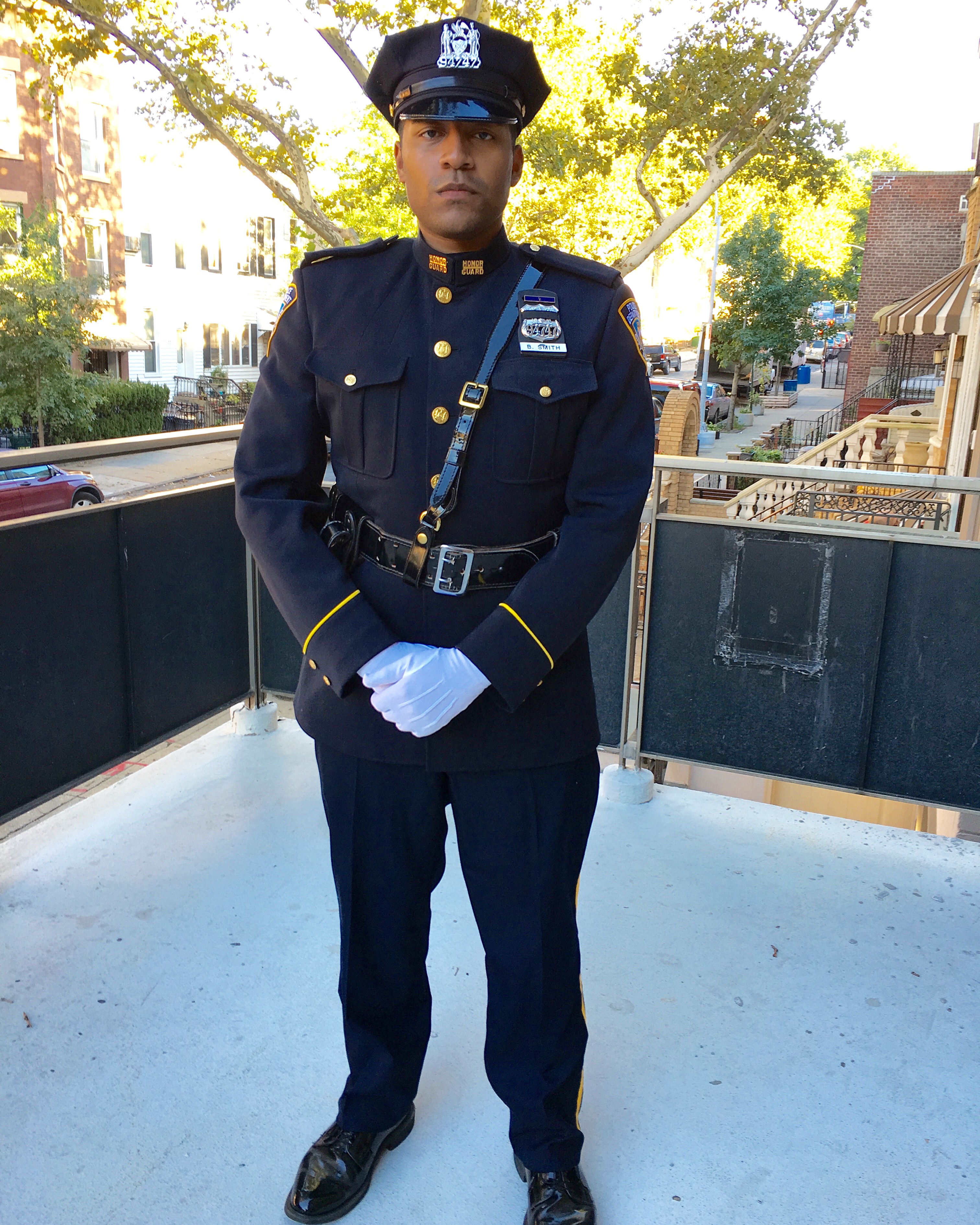BTS filming for the new TV Series Shades of Blue playing Officer B. Scott.