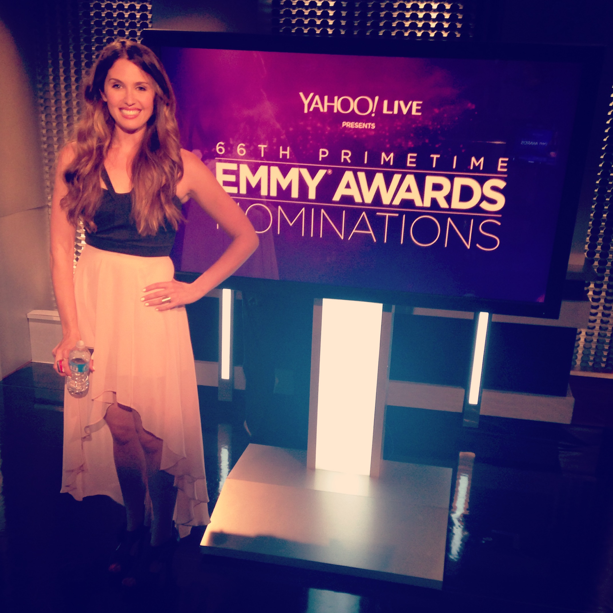 Hosting YAHOO's social corner for the 66th Primetime Emmy Nominations live stream