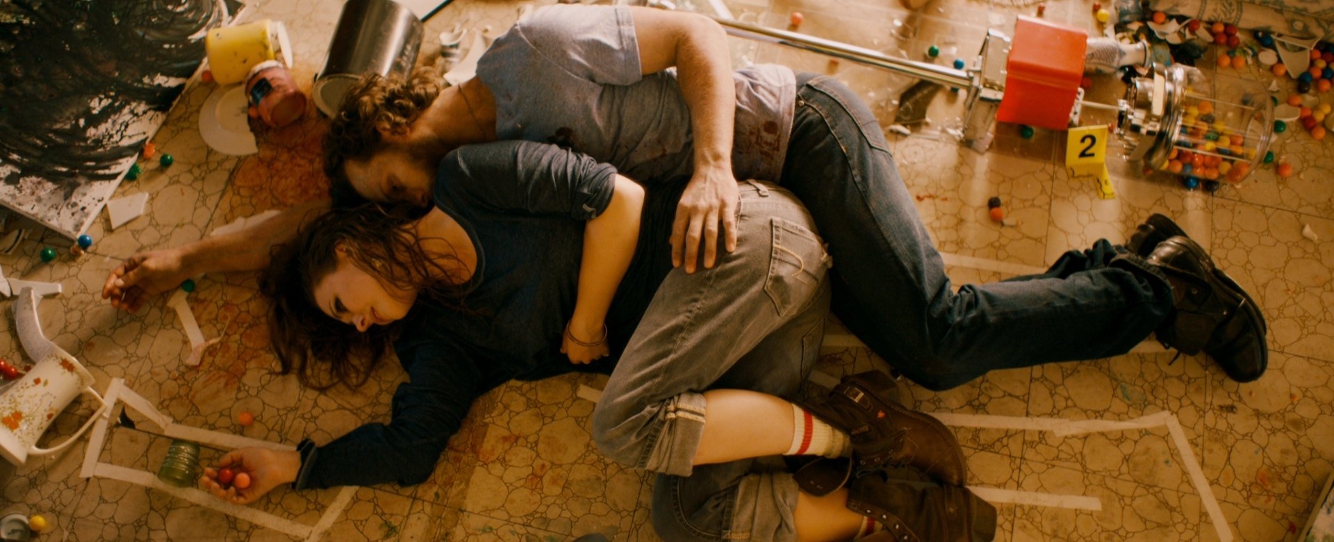 Still of Katharine Isabelle and Kyle Schmid in 88.