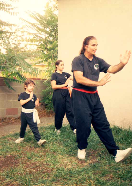 Tujunga backyard of Buddha Z with kids. Both kids could perform the entire Yang Tai Chi Short Form before they were in Kindergarten. This Tai Chi movie is called, 