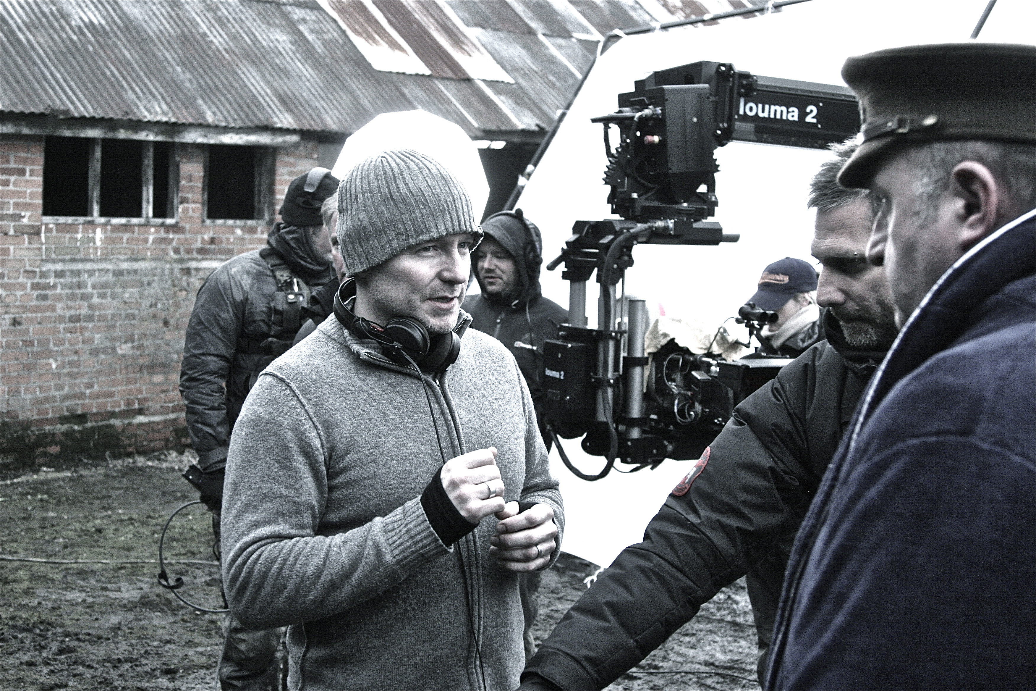 On set of 'Waiting for Dawn' with Director Richard Cousins and actor Jason Furnival.
