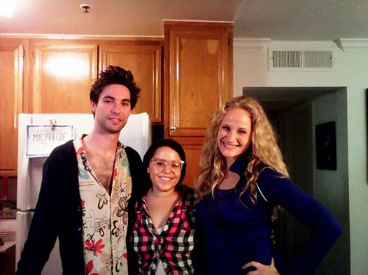 Patrick Boylan, Kelsey Dougherty, and Alysse Stewart on the set of Græy Area