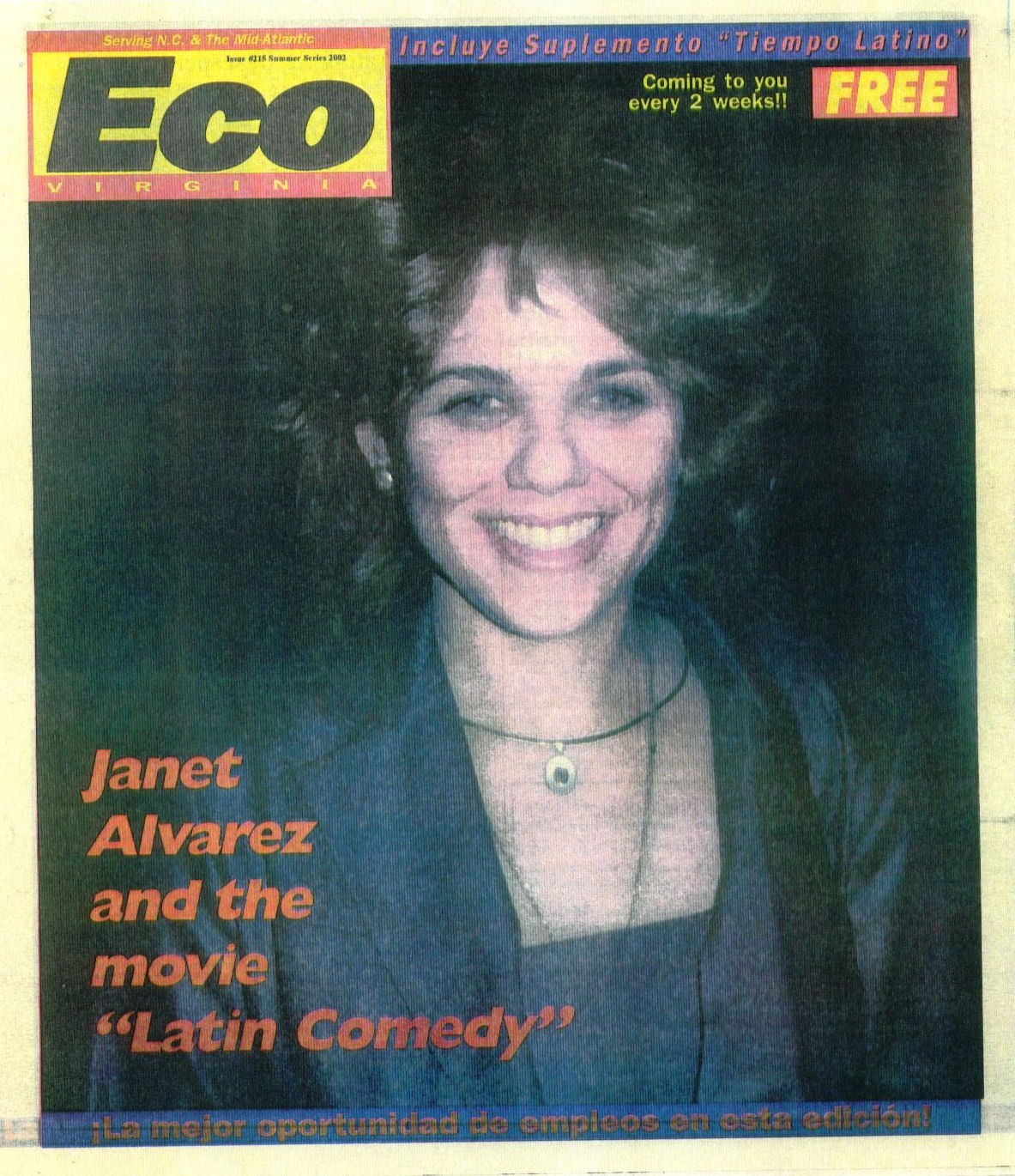 Front Page of El Eco de Virginia: Janet Alvarez and Latin Comedy