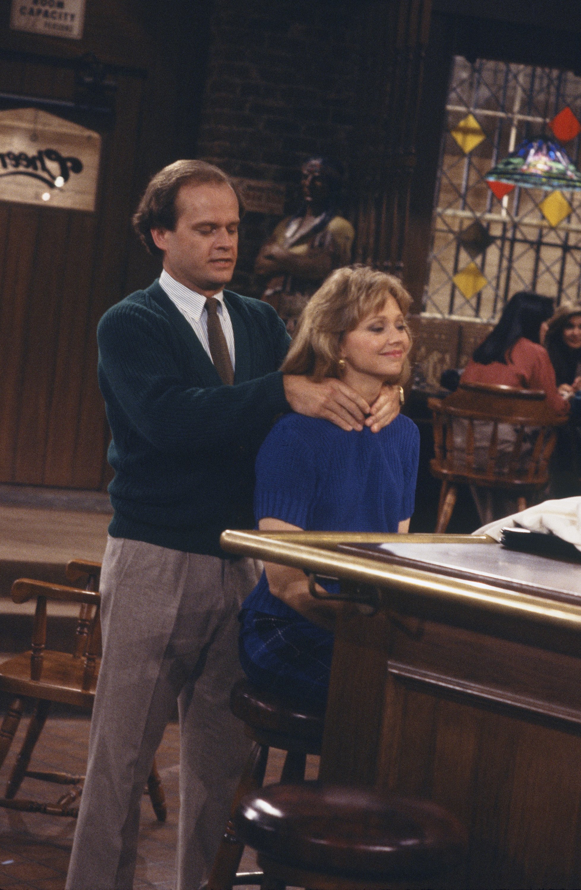 Still of Kelsey Grammer and Shelley Long in Cheers (1982)