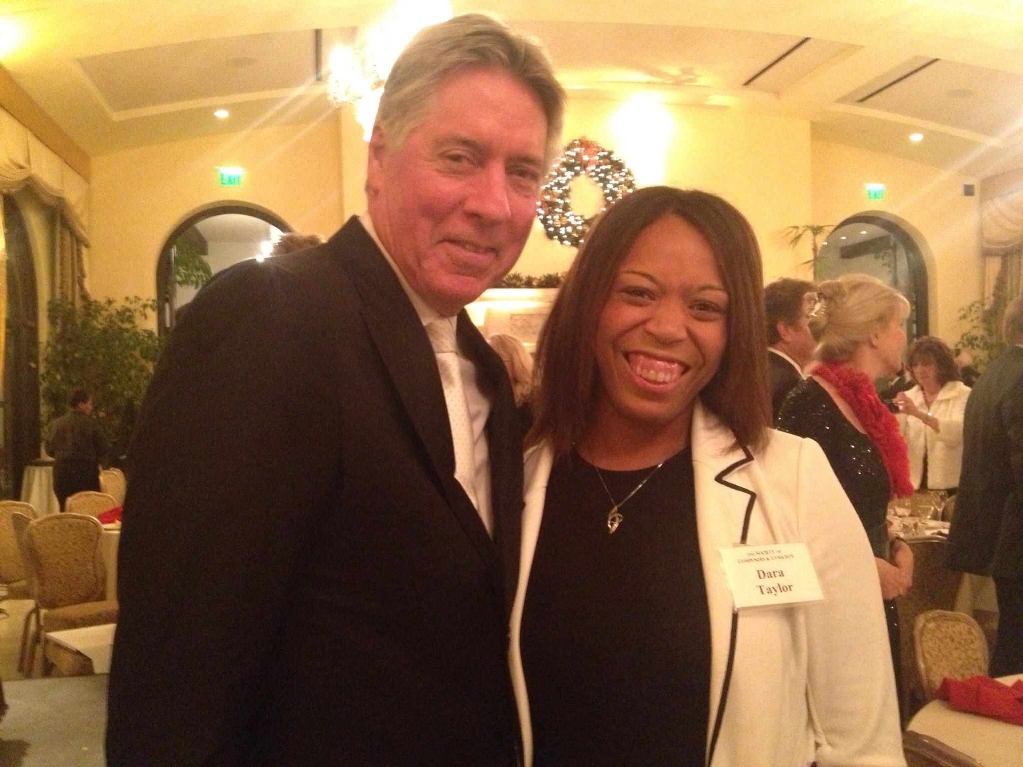 Alan Silvestri and Dara Taylor at the annual Society of Composers and Lyricists Holiday dinner.