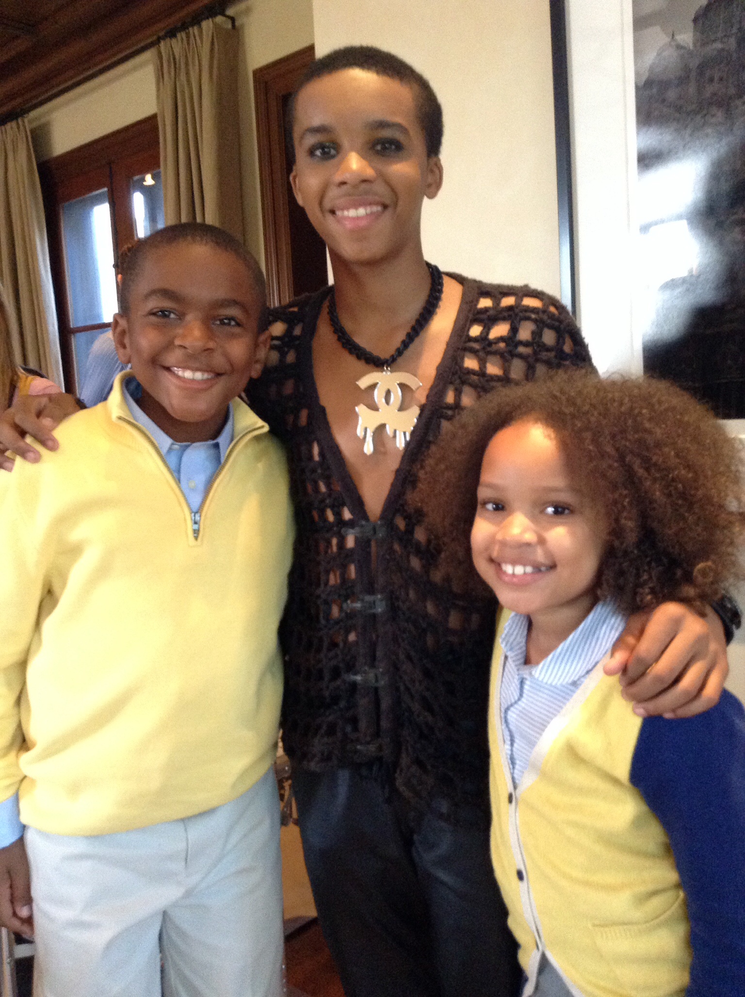Brooklyn-Bella on set of 'House of Lies' with Donis Leonard Jr. and Myles Lamont.