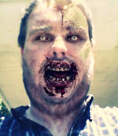 Head shot taken with the Zombie Booth 2 app.