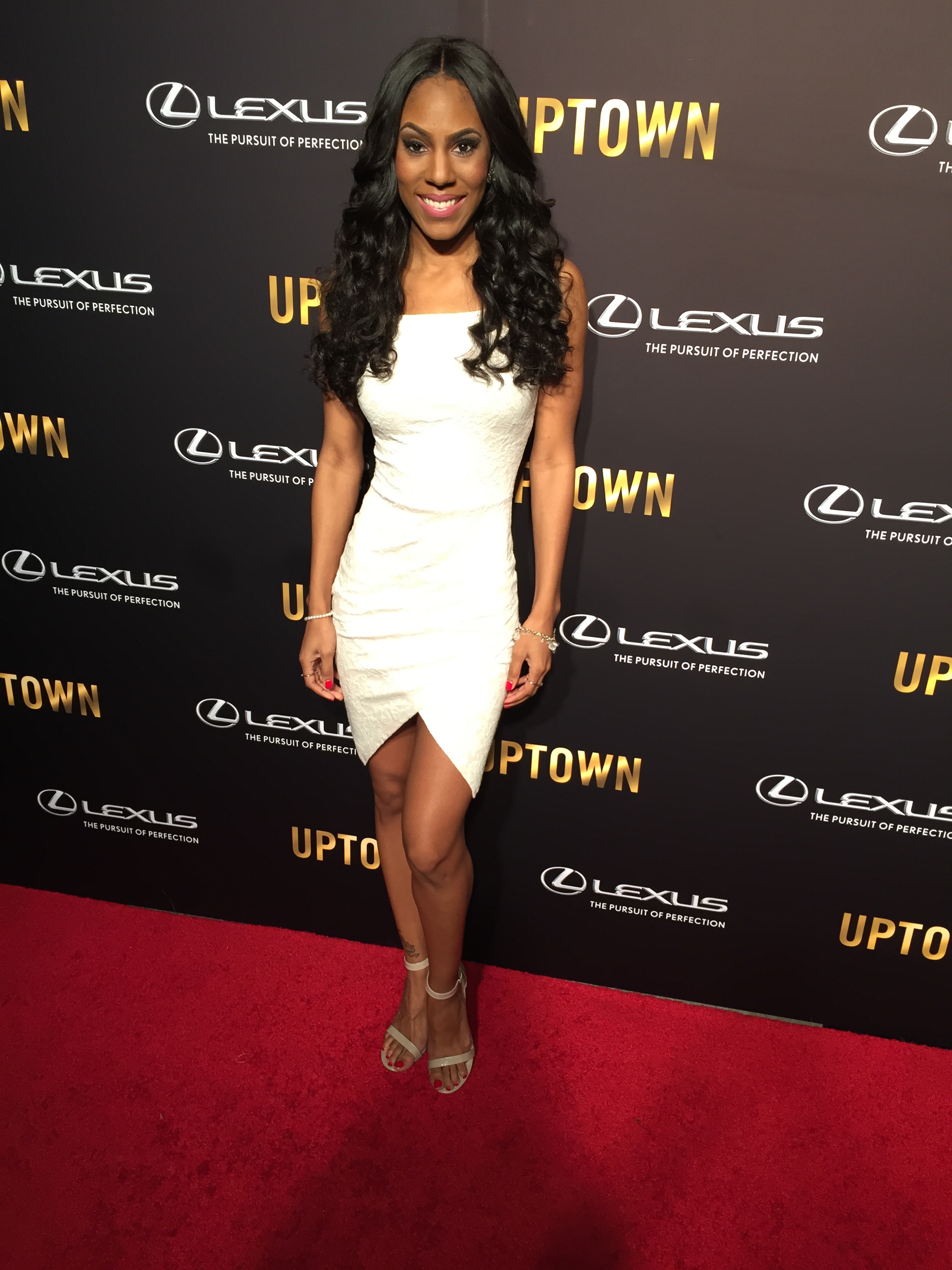 Brittney Q. Hill on the Red Carpet at the Uptown Magazine/Lexus Pre-Oscar Gala honoring Lee Daniels.