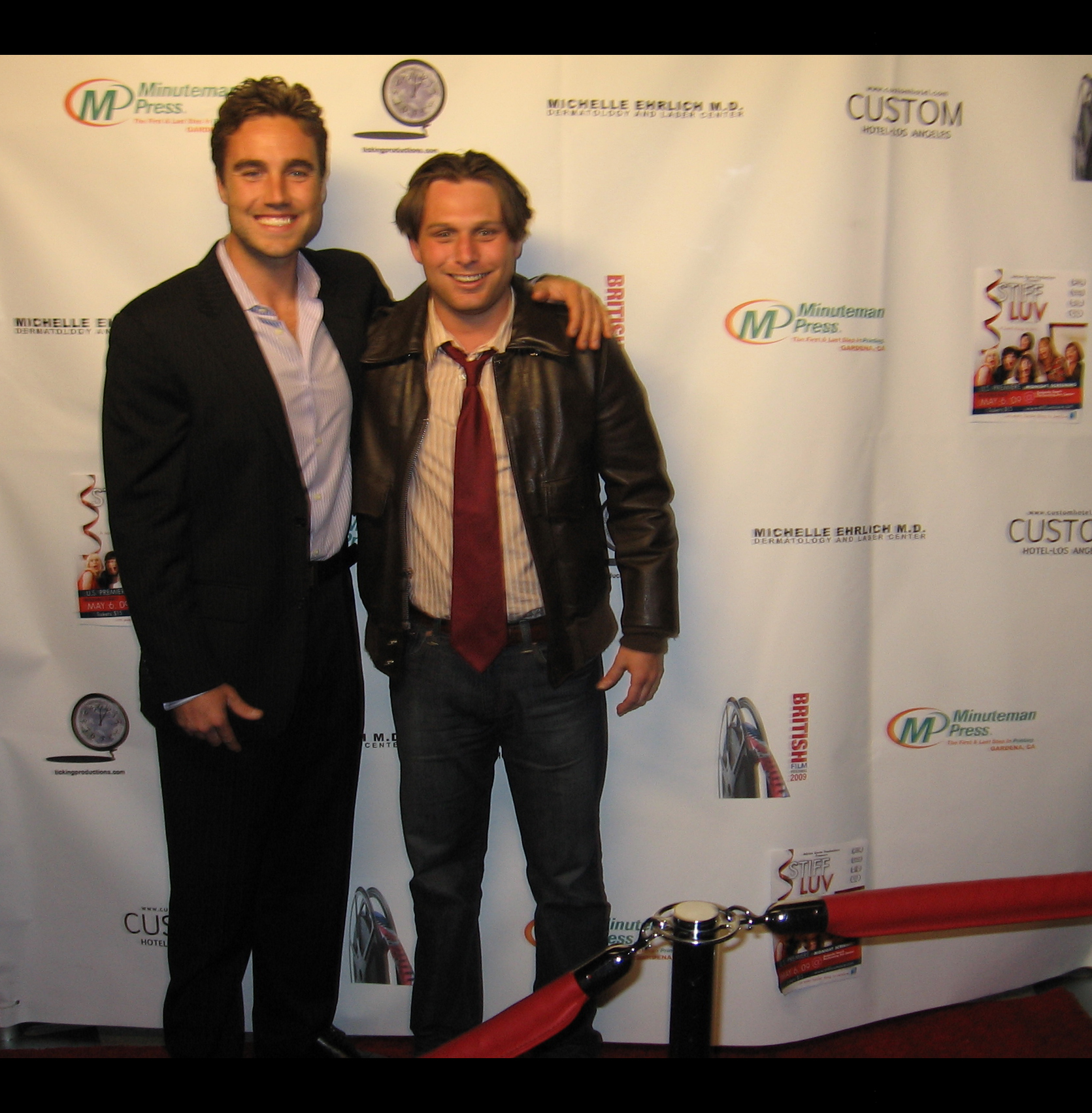 Actors Conor Gomez and Dustin Harnish on the Red Carpet at the British Film Festival Los Angeles in 2009.