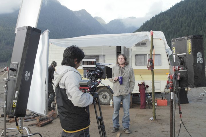 Behind the scenes photo of Conor Gomez from directors Graham/Nelson Talbot's 2011 film.
