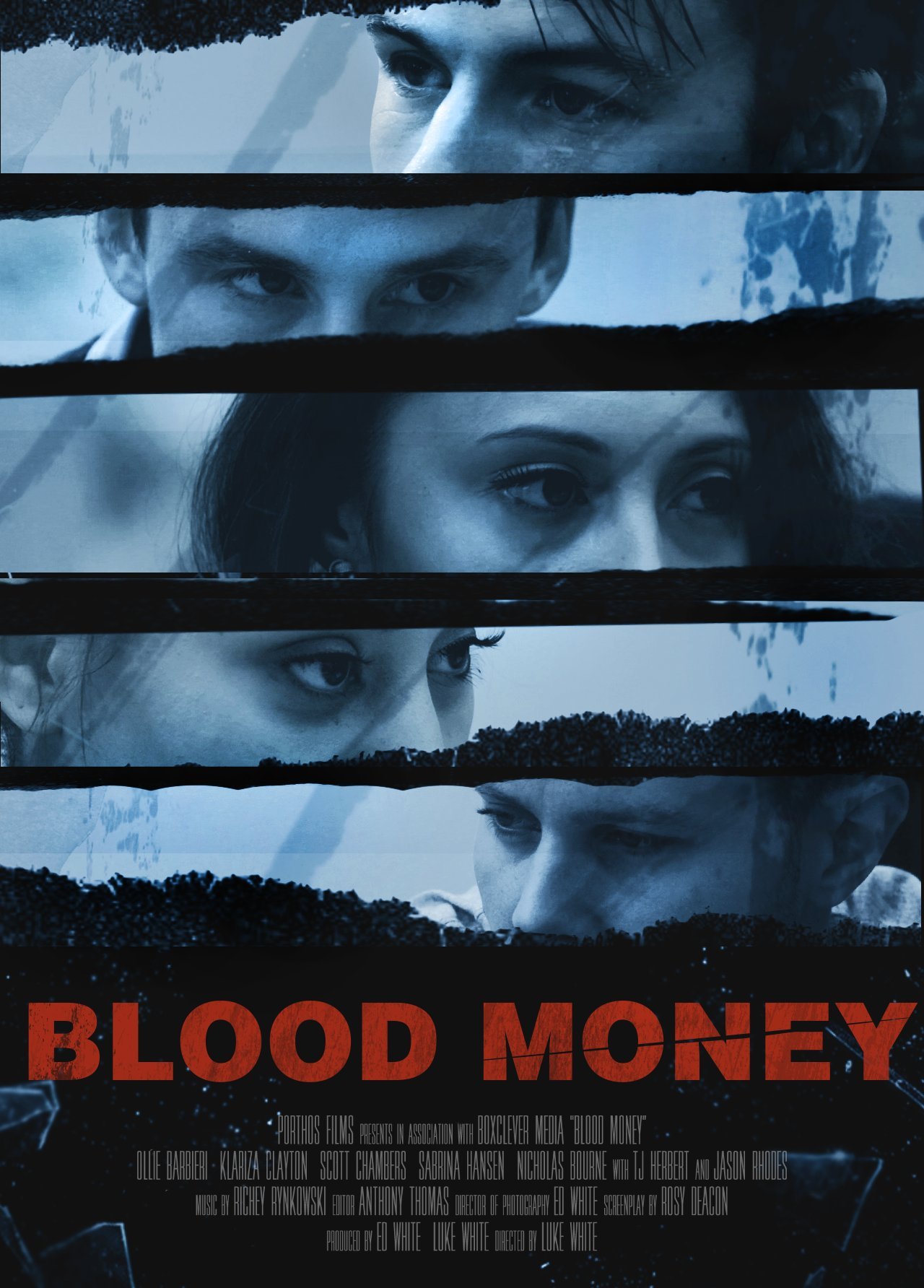 Klariza Clayton, TJ Herbert, Ollie Barbieri, Luke White, Ed White, Scott Chambers, Nicholas Bourne and Sabrina Hansen in Blood Money