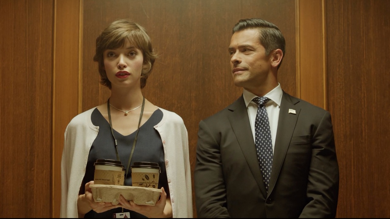 Still of Julia Morrison and Mark Consuelos in Alpha House