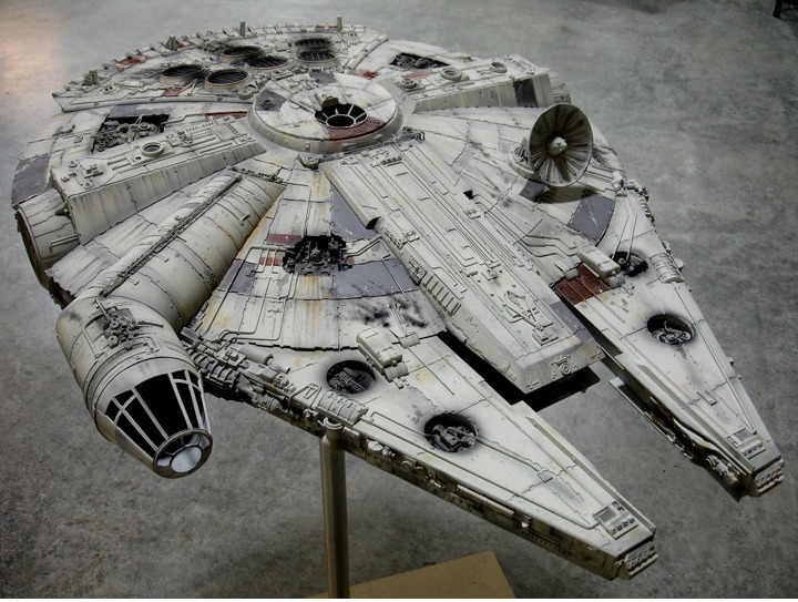 Scartch built Millennium Falcon. Joint project started by myself and beautifully completed by Lucas Francis Studio.