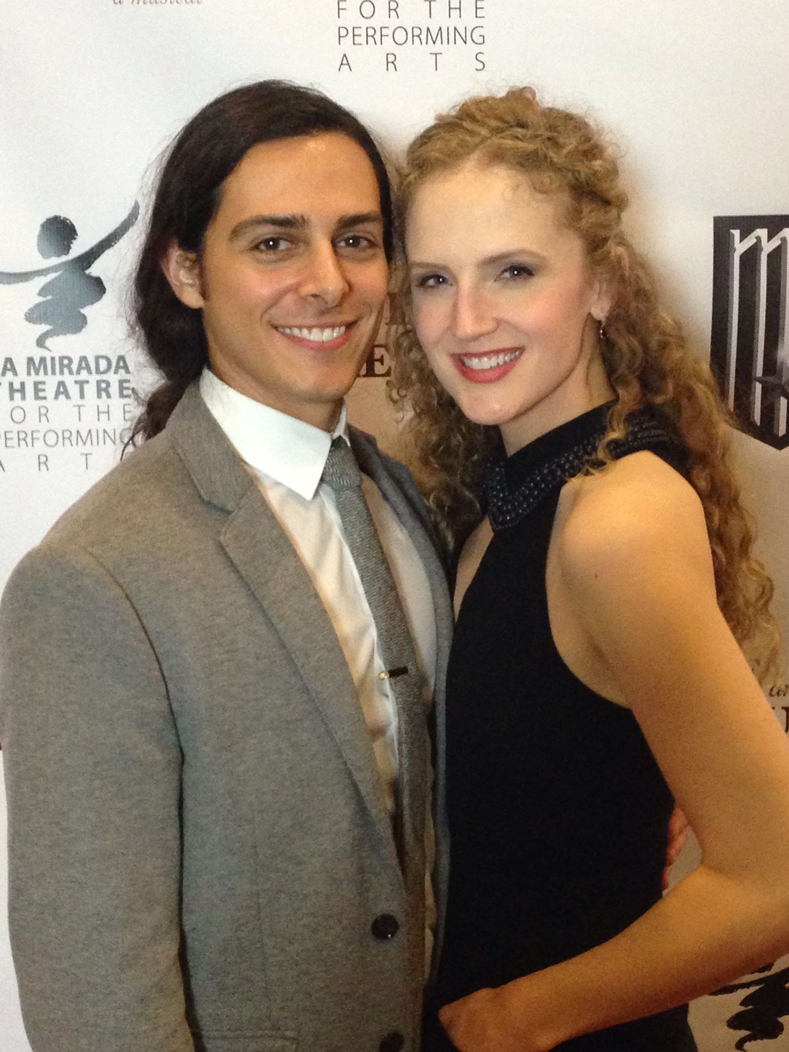 Samantha Eggers and Ped Naseri at Pride and Prejudice: A Musical opening night at La Mirada