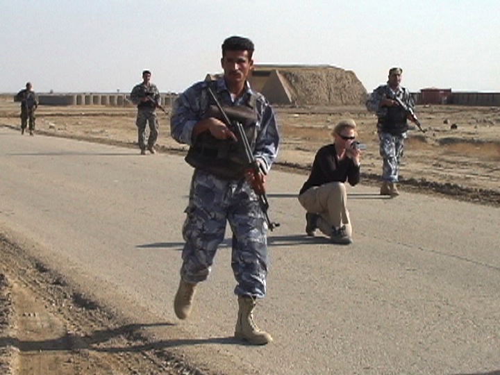 War Reporter Alex Quade with Green Berets and Iraqi Special Forces in Iraq.