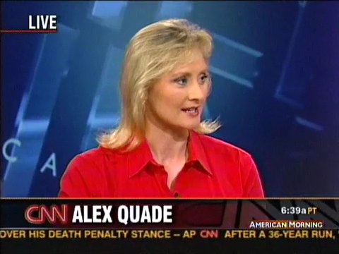 CNN Correspondent Alex Quade reporting live on set of CNN's 
