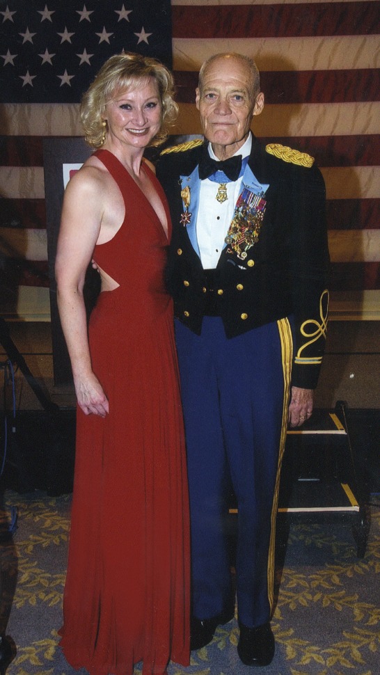 Award-winning War Reporter Alex Quade with her mentor, Medal of Honor Special Forces recipient Col.Bob Howard, at USO Gala in Washington, D.C., 2009. Howard was nominated for the MOH three times and is one of America's most decorated soldiers.