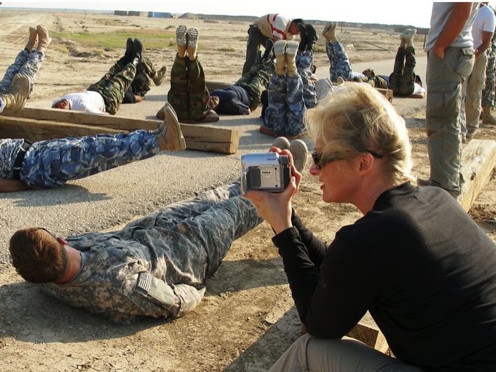 War Reporter Alex Quade covering Special Forces in Iraq. 2008.