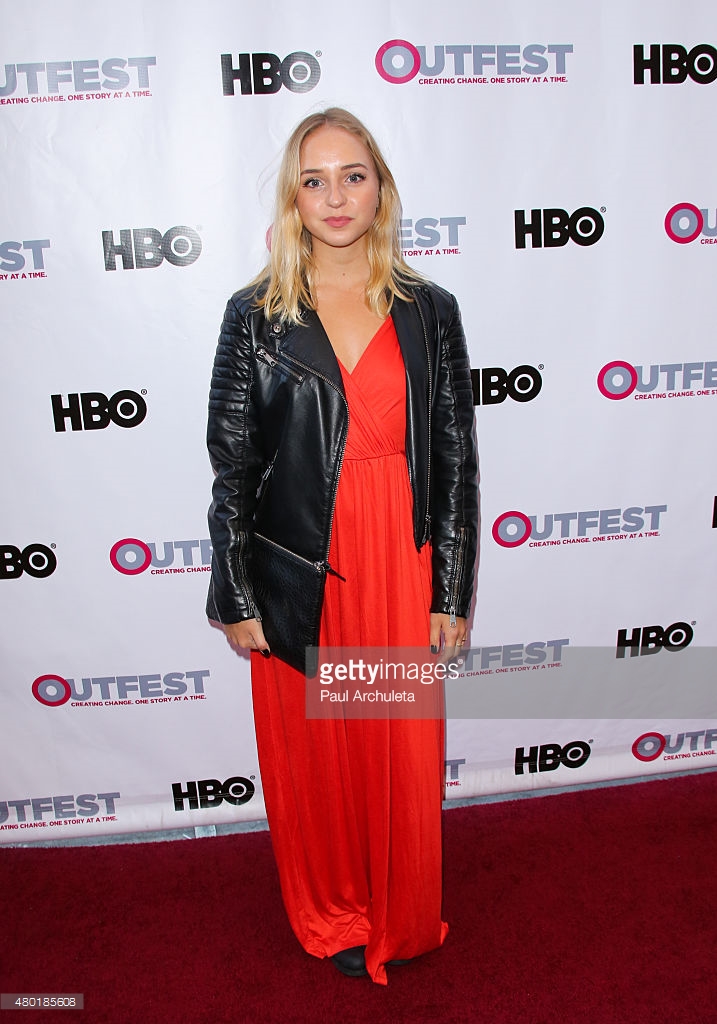 Actress Rosa Van Iterson attends the opening night gala of 'Tig' at the 2015 Outfest LGBT Film Festival at Orpheum Theatre on July 9, 2015 in Los Angeles, California.