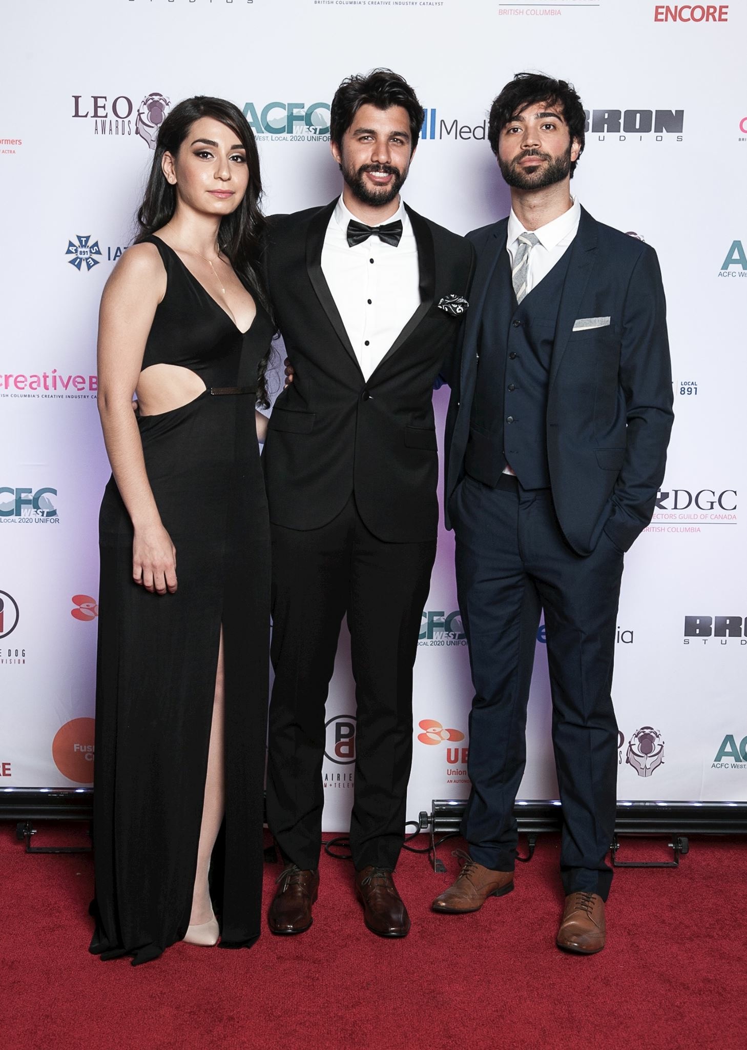 Behtash Fazlali, Panthea Vatandoost and director Alexander Farah at the LEO Awards for 'Sahar'