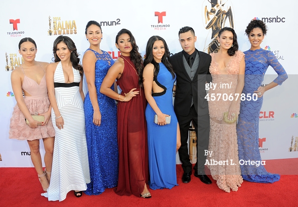 with my fellow castmates of East Los High on the red carpet at the 2014 NCLR ALMA Awards.