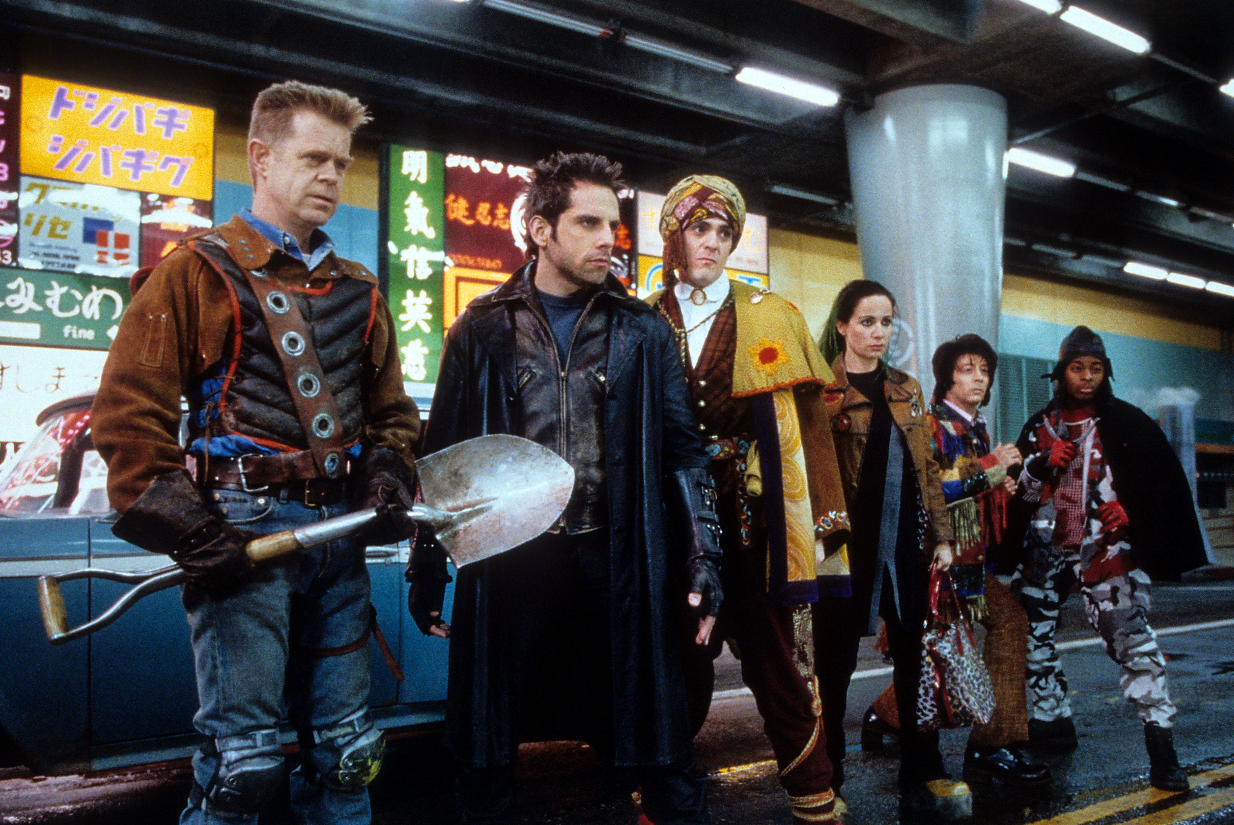 Still of Hank Azaria, Janeane Garofalo, William H. Macy, Paul Reubens, Ben Stiller and Kel Mitchell in Mystery Men (1999)