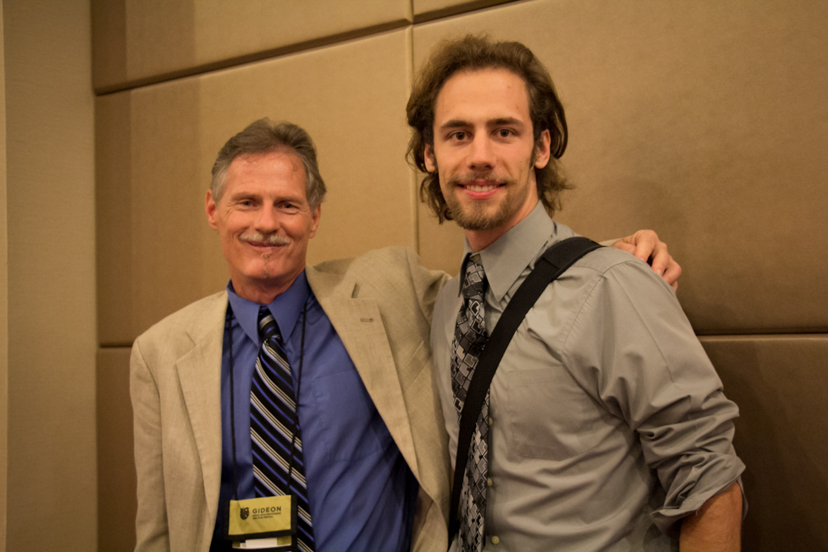 Executive Producer Del Baron (Adrenaline) with Nathan Jacobson at the 2014 Gideon Media Arts Conference & Film Festival in Orlando.