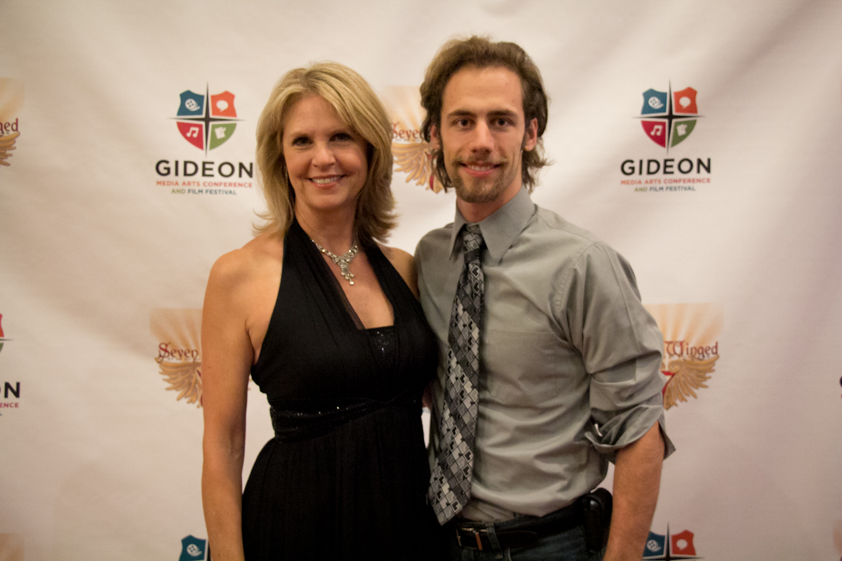 Actress Francine Locke (Stand Your Ground) with Nathan Jacobson at the 2014 Gideon Media Arts Conference & Film Festival in Orlando.