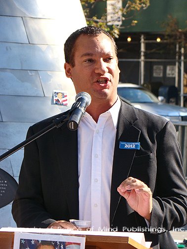 Giving an Obama campaign rally speech in Harlem during Campaign 2012.