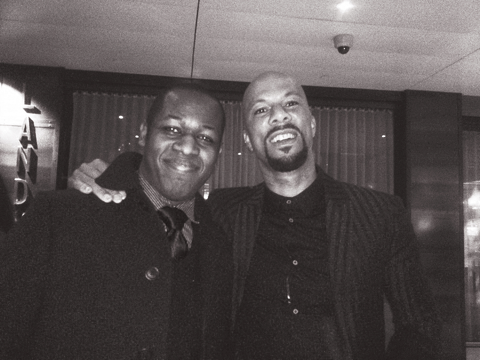 Bruce Wabbit and Common at event for Run All Right New York. (2015)
