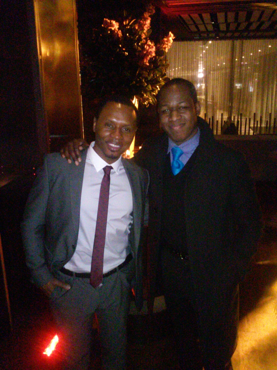 Bruce Wabbit and Malcolm Goodwin at Run All Night premiere.