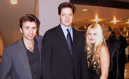 Matthew Paul Smith with Brendan Fraser and Cynthia Meyer at AFI Fest 2002