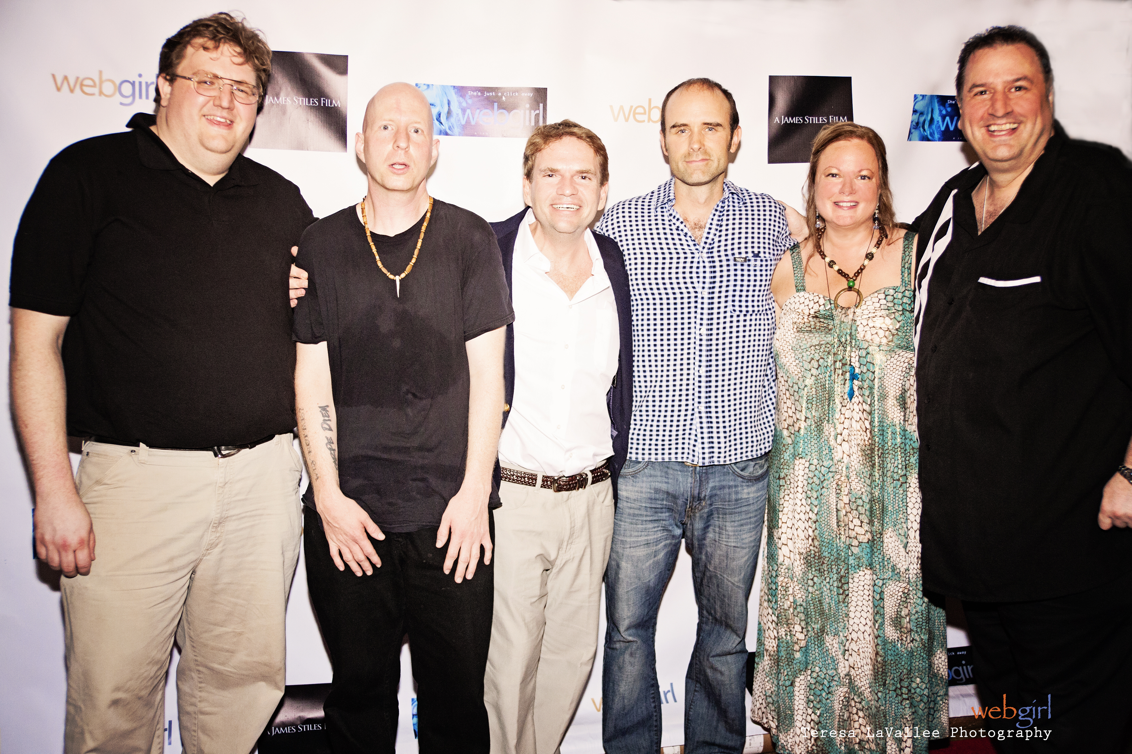 Webgirl after-party. Third from right. With Josh Meader, Jason LeBlanc, James Stiles, Amanda Landry, and Joe Jafo Carriere.