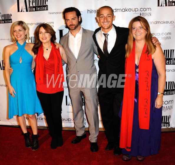 Caption: LOS ANGELES, CA - OCTOBER 11: Actress Caroline Macey, director Kimberly Jentzen, actor Andrew Fognani, actor Clayton Hoff and producer Peggy Lane arrive for the LA Femme International Film Festival - Opening Night Gala held at The Renberg Theatre on October 11, 2012 in Los Angeles, California. (Photo by Albert L. Ortega/WireImage)