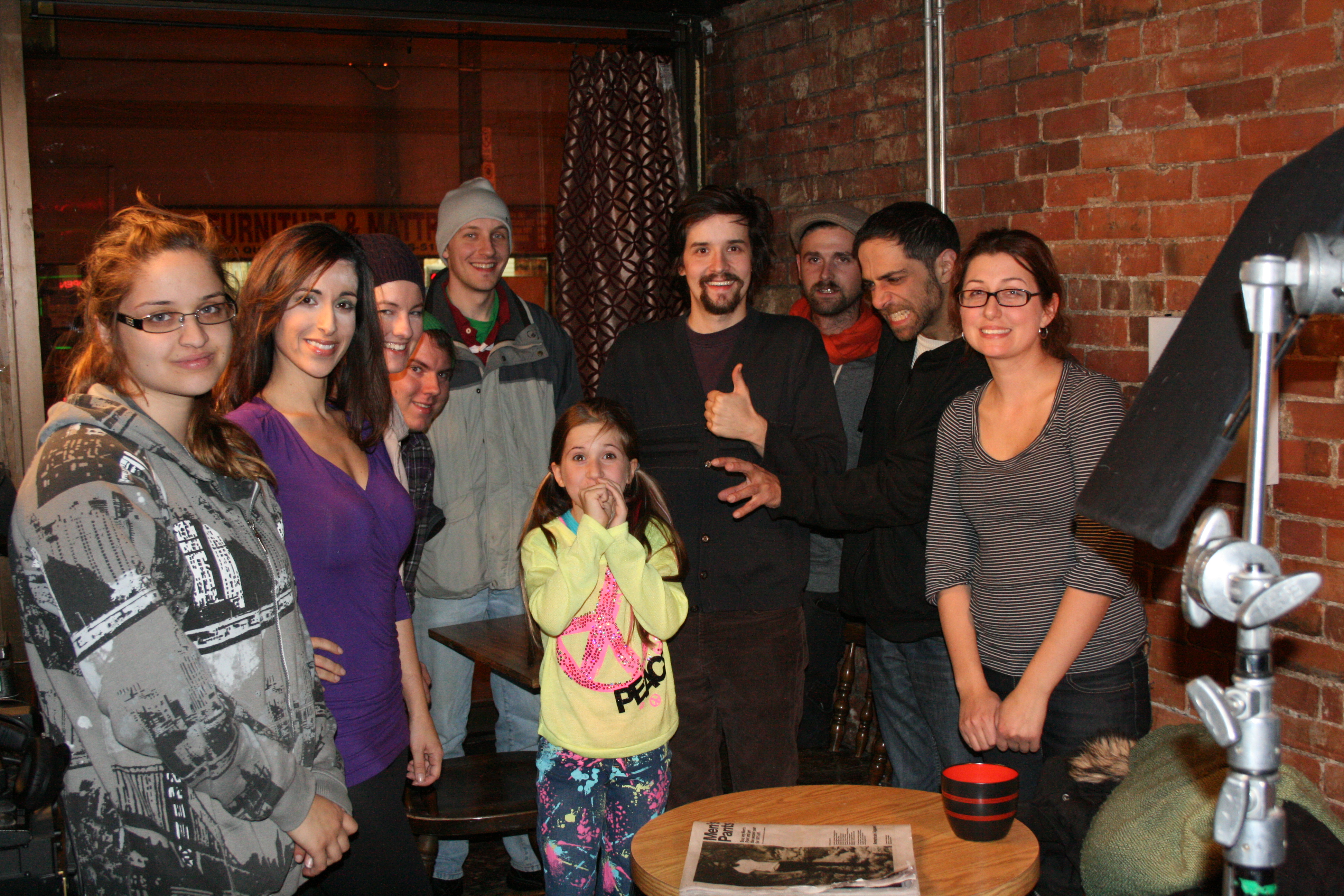 A pic with the A DAY IN THE LIFE OF DEATH cast and crew.