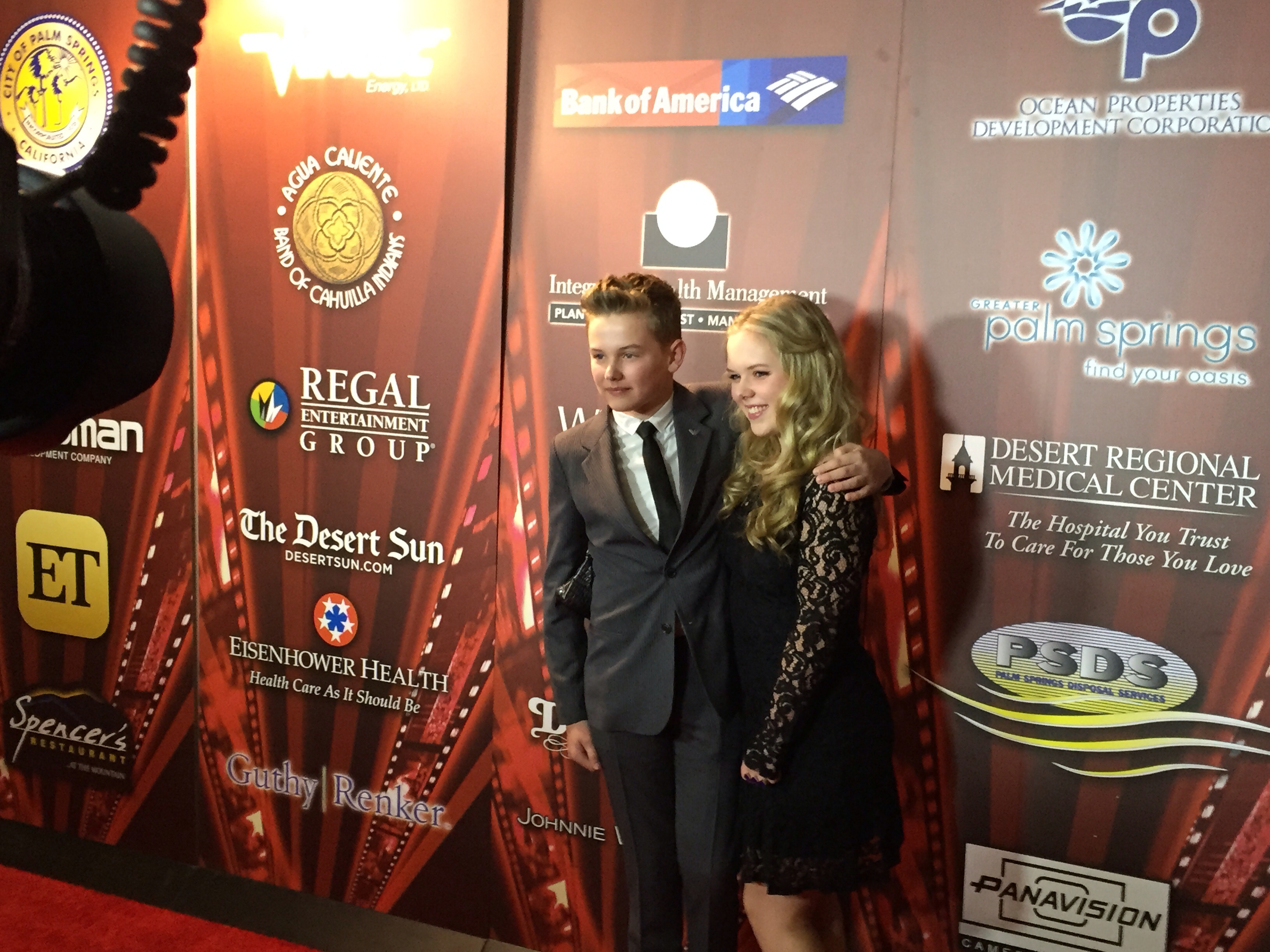 Garrett Wareing and Mackenzie Wareing attend the Closing Night Screening of Boychoir during the 26th Annual Palm Springs International Film Festival on January 11, 2015 at The Renaissance Hotel in Palm Springs, California.