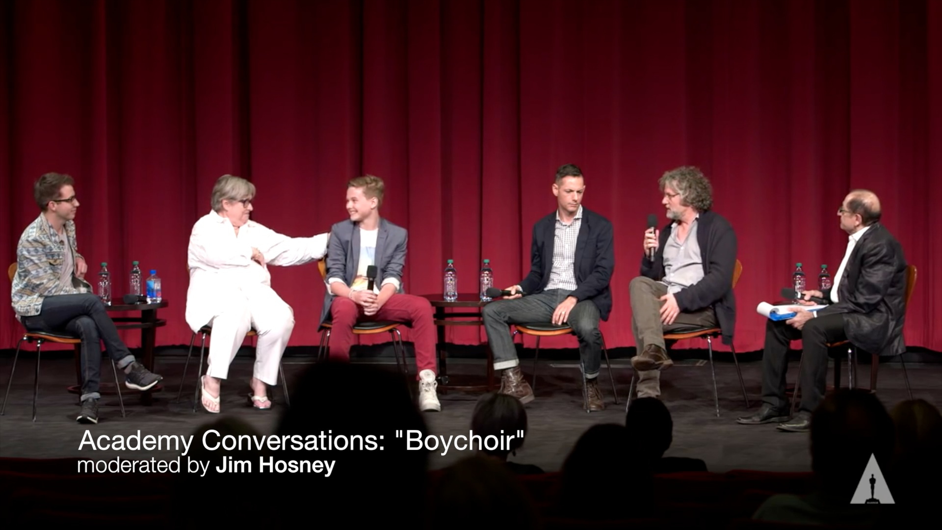 Academy Conversations: Boychoir - discussion with director Francois Girard, writer Ben Ripley, and actors Kevin McHale, Garrett Wareing and Kathy Bates on April 12, 2015 at the Samuel Goldwyn Theater.