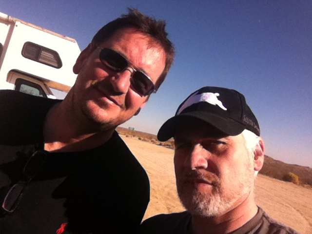 Producer Philip Waley and Director Andy Fowler on Location in Mohave Desert