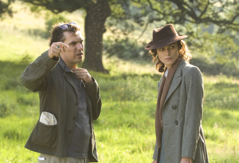 Keira Knightley and Joe Wright in Atonement (2007)