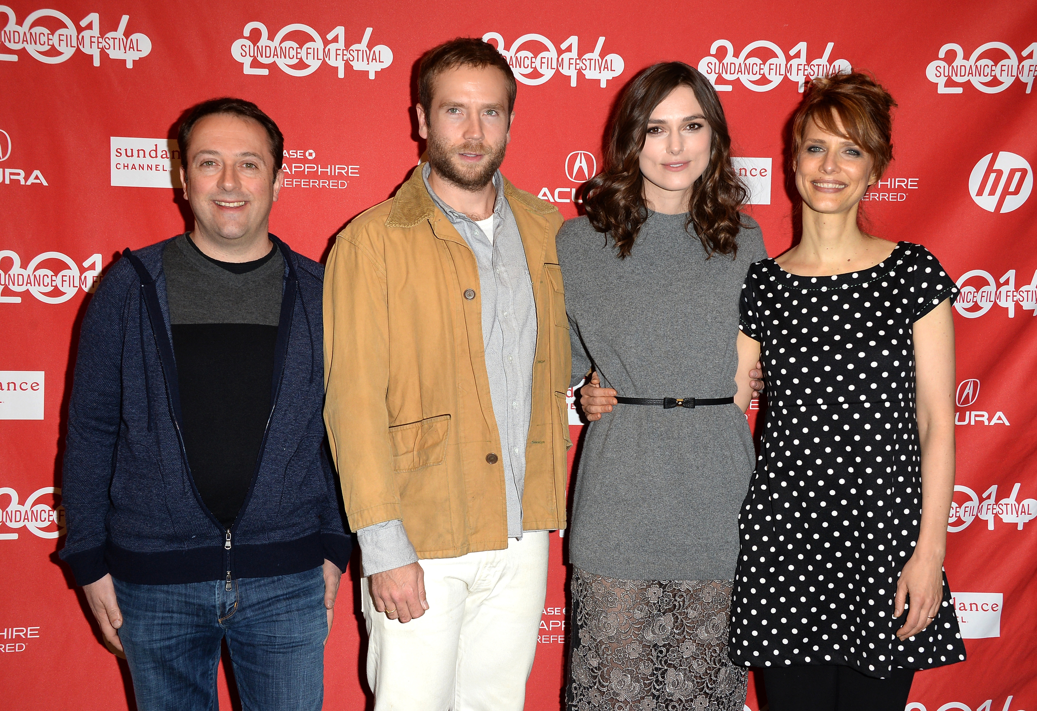 Keira Knightley, Mark Webber, Lynn Shelton and Myles Nestel at event of Laggies (2014)