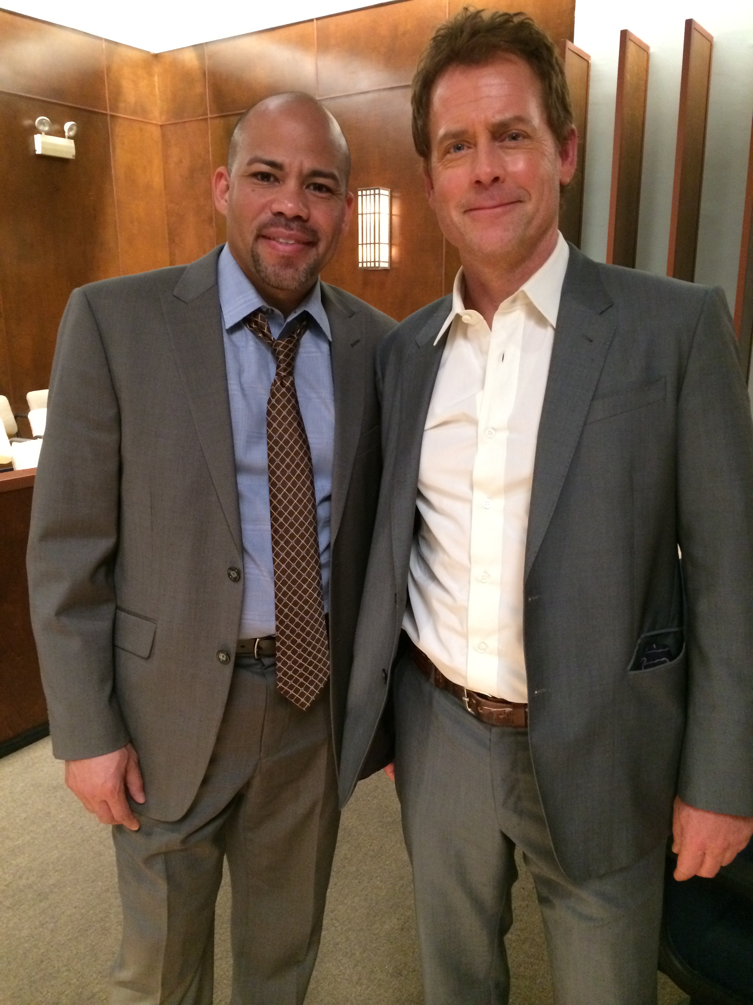 On the set of Fox's RAKE with Greg Kinnear