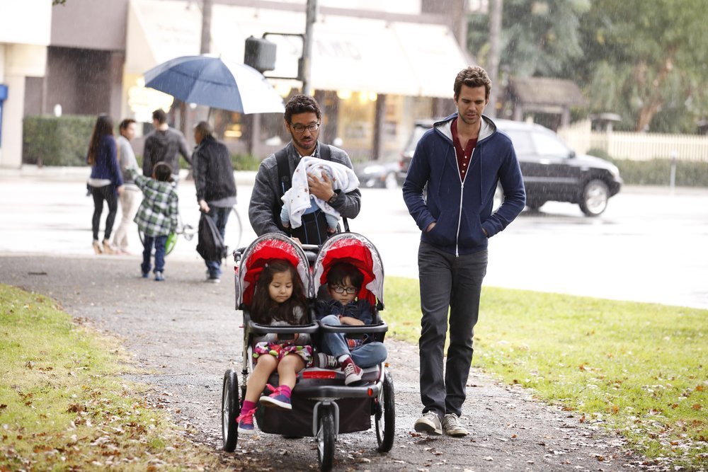 Still of Al Madrigal, David Walton, Ava Davila and Aaron Fernando in About a Boy (2014)