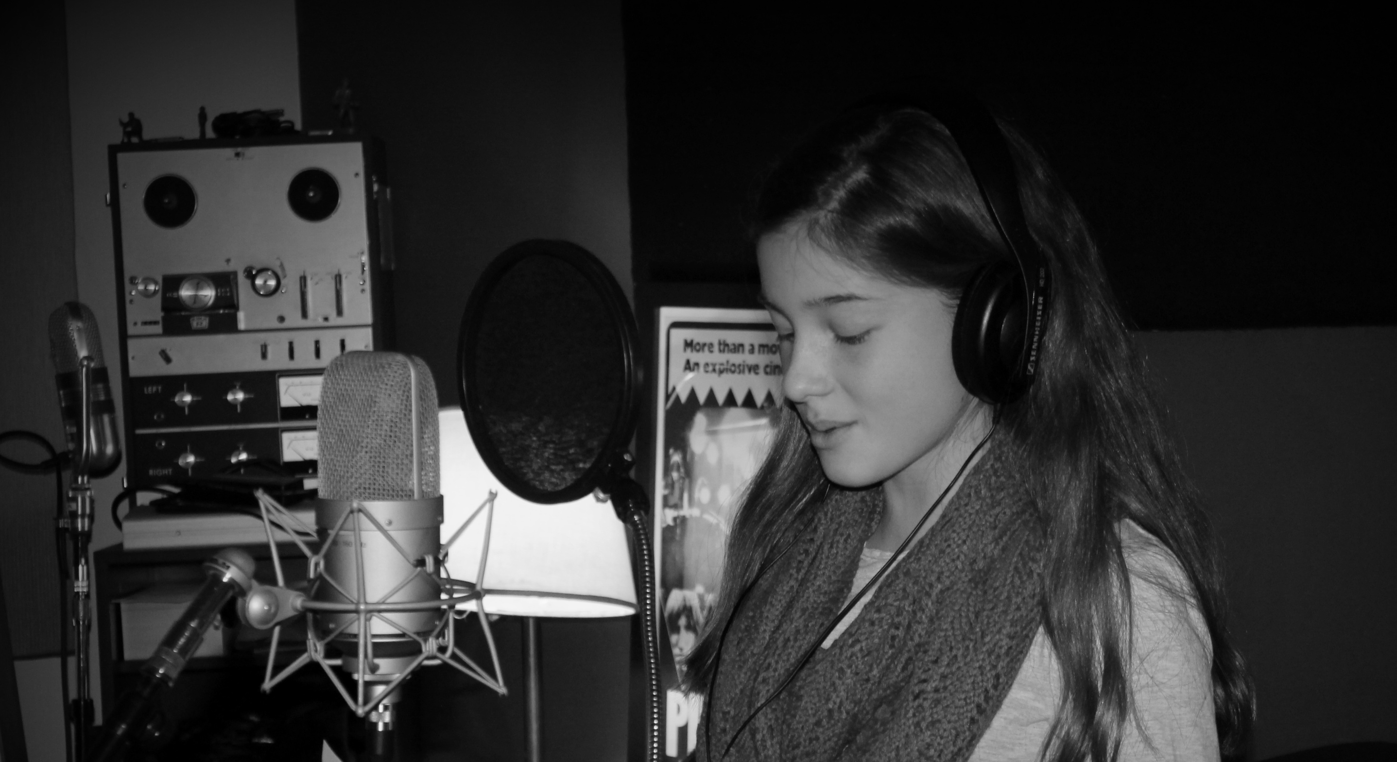 Casey Monteiro - recording a song for Breton Production's musical film, 